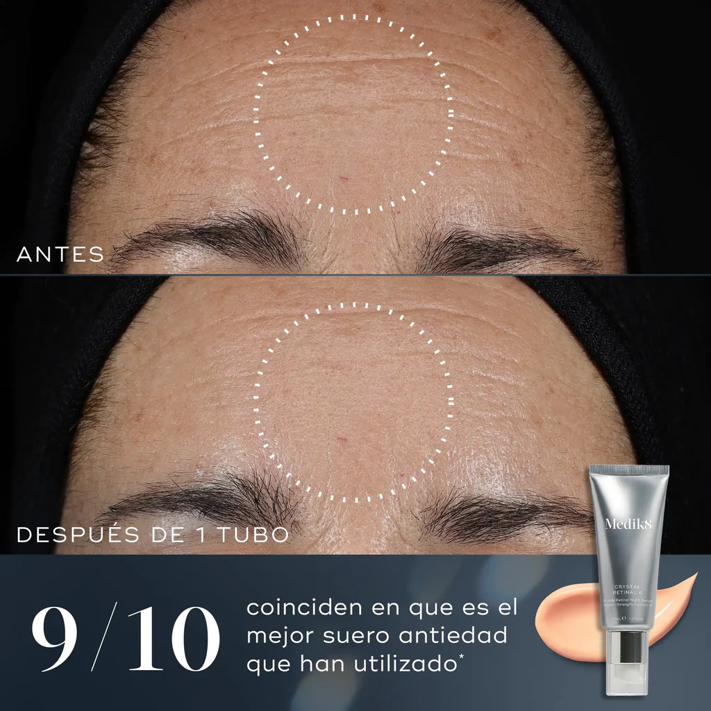 The Night Shift de la marca MEDIK8: Resultados Crystal Retinal 6