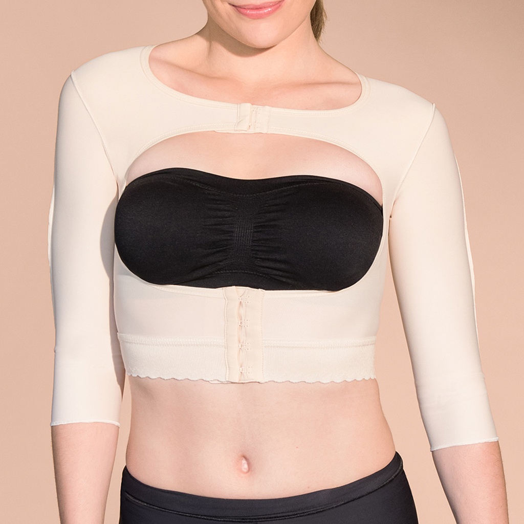 Vest with an Open Bust and 3/4 - Length Sleeves